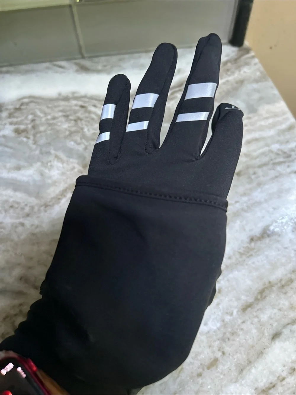 Zensah Smart Running Mittens M Black Convertible Winter Gloves Touchscreen New